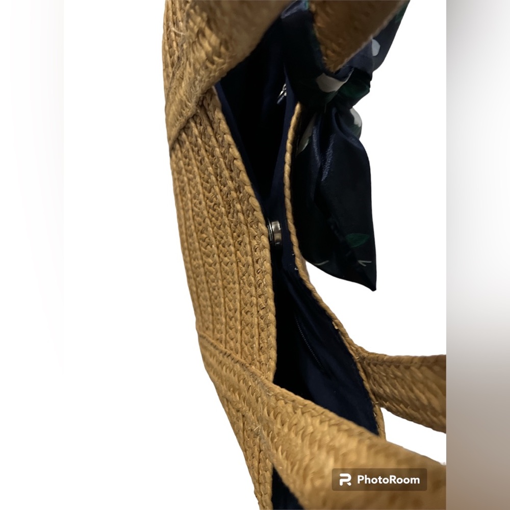 DRAPER JAMES NATURAL STRAW BAG. With bow Summer pool party Beach flirty Romantic - Picture 11 of 15